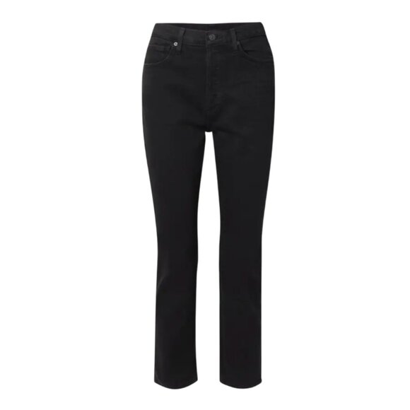 Citizens of Humanity Jolene Jeans Womens 24 Black High Rise Waist Straight Denim - Picture 1 of 15